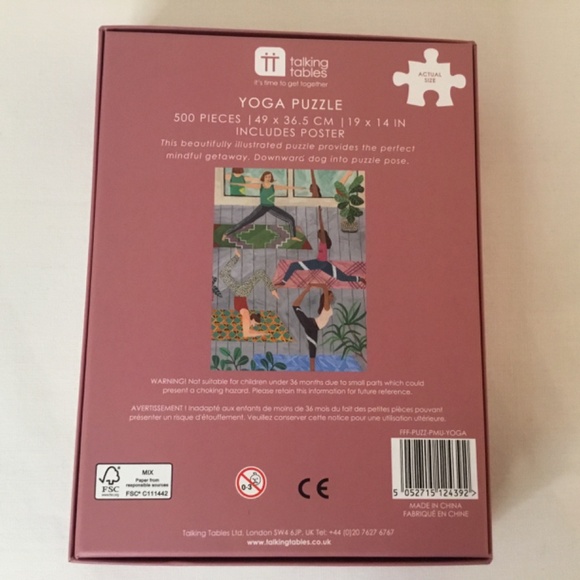 TALKING TABLES 500 Piece -  Pick Me Up Yoga Puzzle - Picture 4 of 5